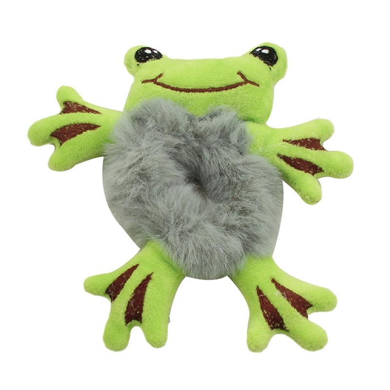 1pcs Cute Animal Scrunchies, 3D Animal Scrunchies Hair Ties, Cute Furry Frog Rabbit Panda Cat Cow Plush Hair Rope, Elastic Hair Bands Bun Maker Ponytail Holster Hair Styling Tools - Image 1